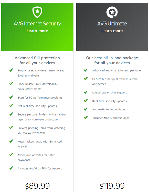 which is better avast or avg free